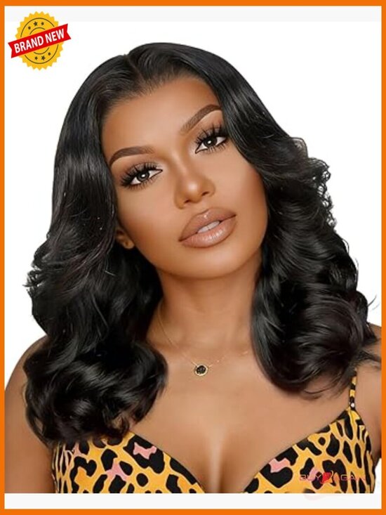 250 Density Layered Bob Wig Human Hair With Curtain Bangs 15A Glueless main image 6